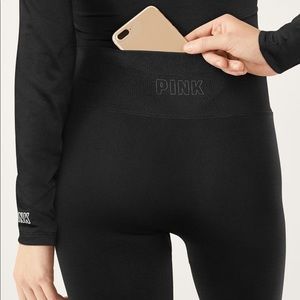 brand pink seamless high waist workout tight in full length leggings